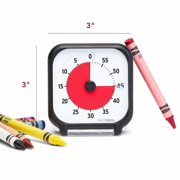 Visuell Timer - TIME TIMER - Time Timer Pocket - Nedräkning 60 min - Bärbar - Röd