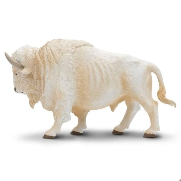 Figurin - Safari - Vit buffel - 12,75 cm - Giftfri - För barn och samlare