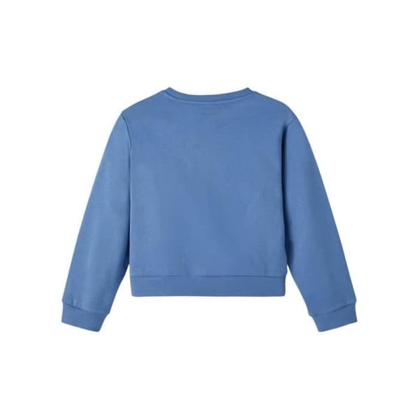 Sweat - NAME IT - Tifa - Blå - Rundad hals - Tryckt grafik