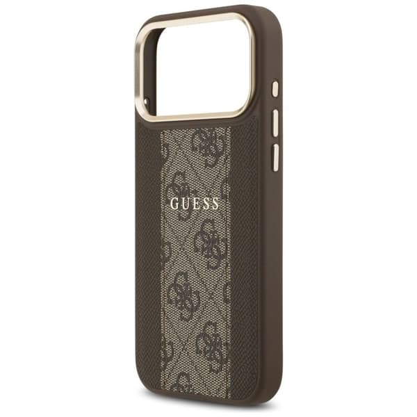 Guess Hardcase 4G Stripe MagSafe för iPhone 17 Pro Max - Brun