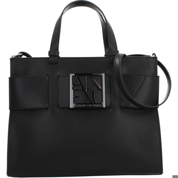 Handväska - ARMANI EXCHANGE - Modell 117420 - Syntetisk hud - Textilfoder - Svart