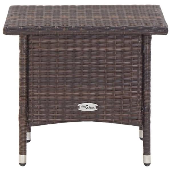 vidaXL Tebord Brun 50x50x47 cm Polyrotting
