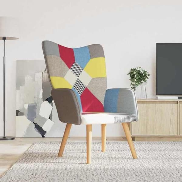 vidaXL Relaxstol Patchwork Tyg 328183