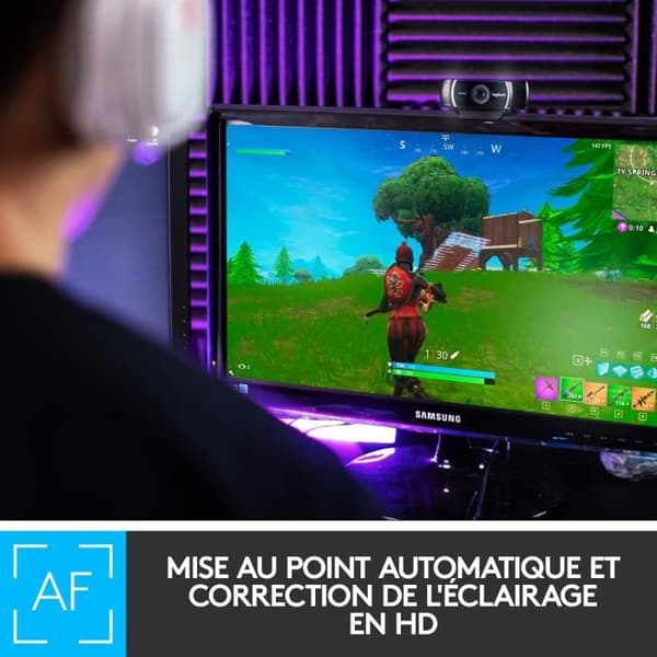 Webbkamera - Full HD 1080p - Logitech G - C922 Pro - Inbyggd mikrofon - Stream
