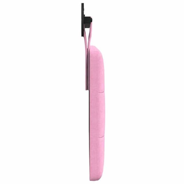 vidaXL Väggmonterad Sänggavel Rosa Tyg 42031875