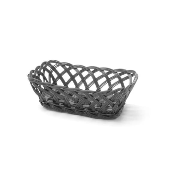 Rektangulära flätade korgar Svart 225x150x(H)65 mm - Hendi