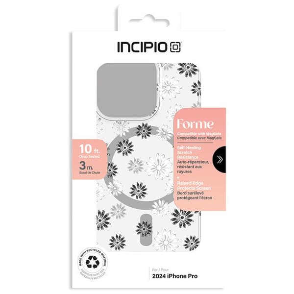 iPhone 16 Pro-fodral (Ditzy Floral Silver) Incipio Forme MagSafe