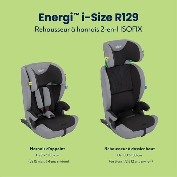 GRACO - Bilbarnstol i-Size Energi R129 - Meteor