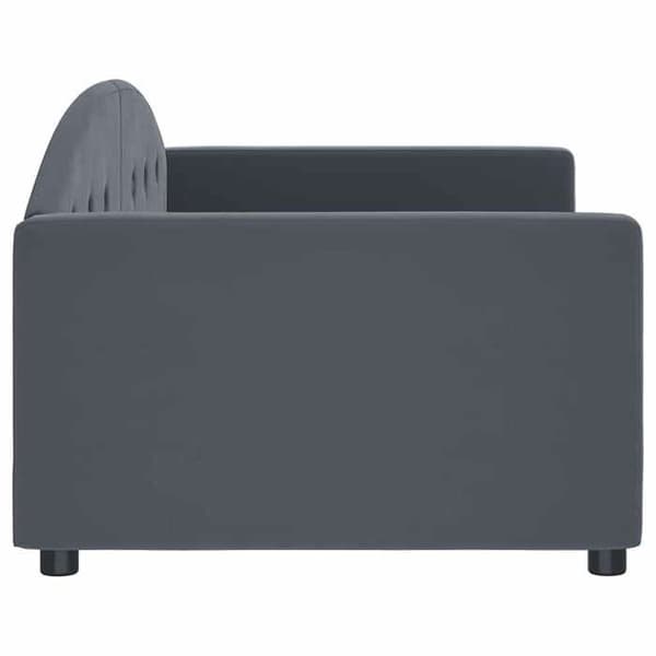 vidaXL Mörkgrå sängbänk 90x190 cm sammet 354150