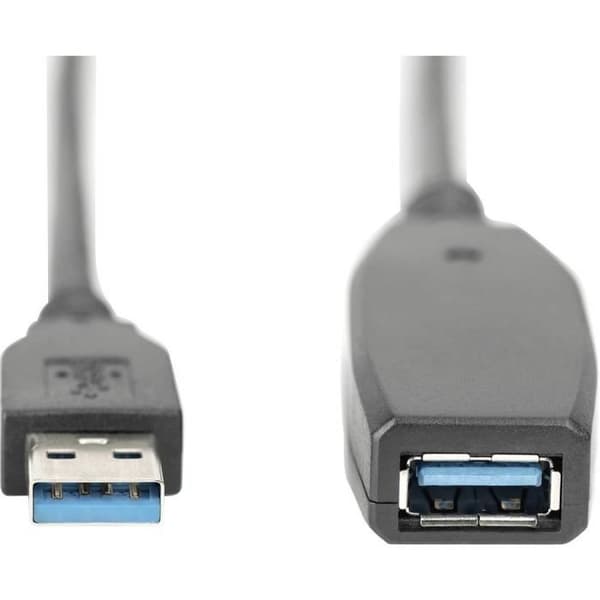 USB förlängningskabel - Digitus - DA-73105 - 10 m - USB 3.2 Gen1 - Dubbelskärmad