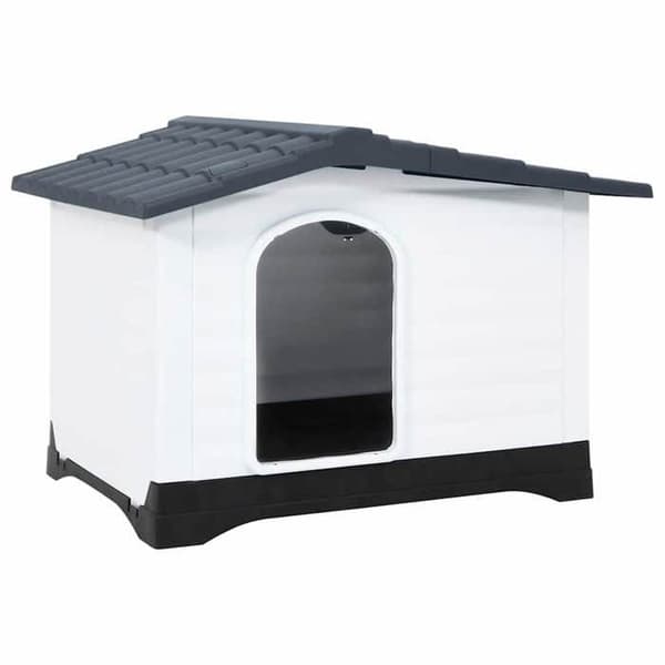 vidaXL Dog Kennel Grå 90,5x68x66 cm Polypropen 152230