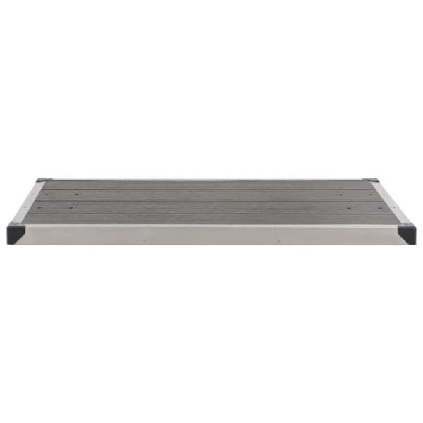 vidaXL Utomhusduschkar WPC Rostfritt stål 110x62cm Grå