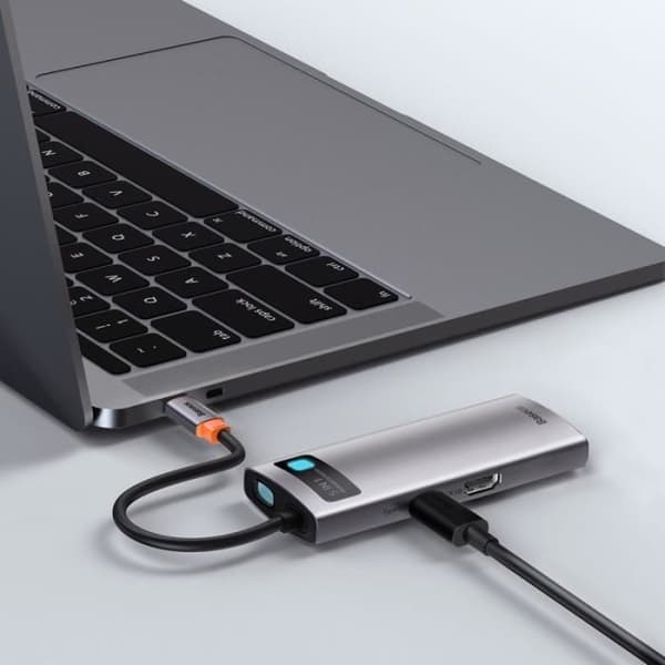 Dockningsstation - BASEUS - 5-i-1 - 100W PD - USB 3.0 - 4K HD