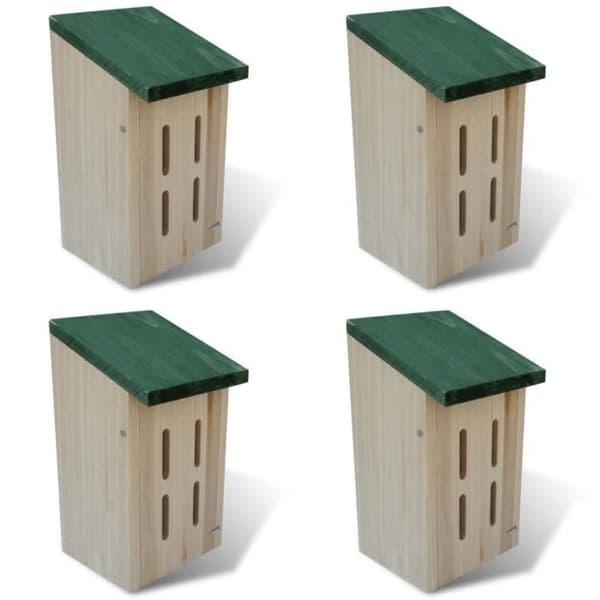 Set med 4 hus för paillon 14 x 15 x 22 cm
