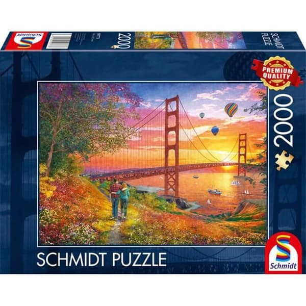 Pussel 2000 bitar: Promenad mot Golden Gate-bron