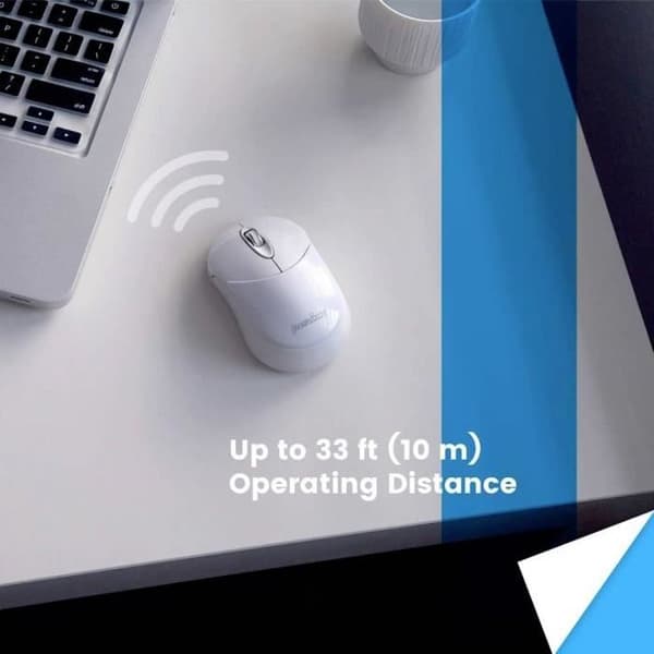 Trådlös Bluetooth-mus - PERIXX - PERIMICE-802 W - 1000 dpi - 3 knappar - Kompakt design