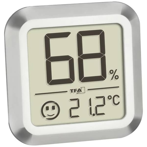 TFA Dostmann Humidore Termo-hygrometer silver 30.5056.54