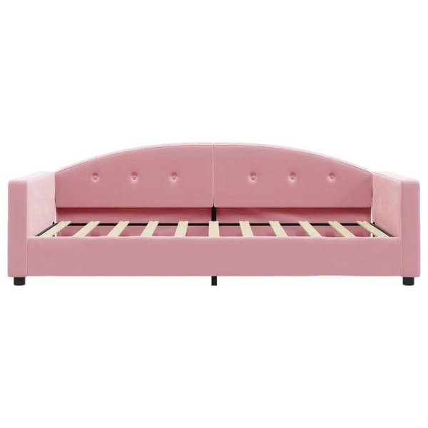 vidaXL Soffa rosa 80x200 cm sammet 354132