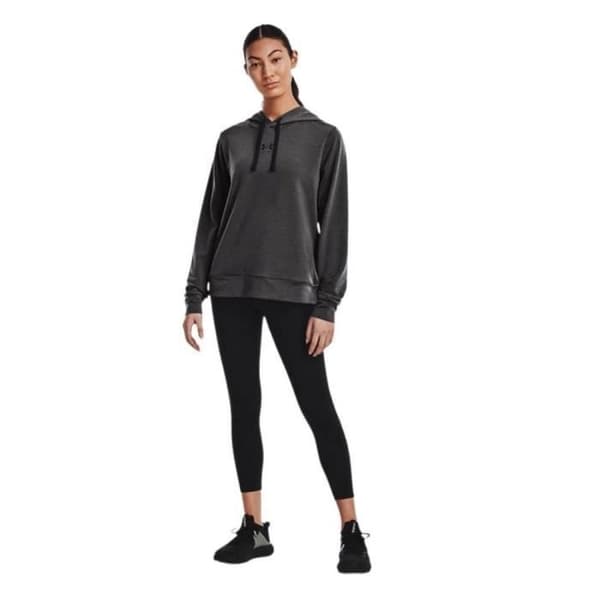 Sweatshirt - UNDER ARMOR - Rival Terry Hoodie - Dam - Grå - Långa ärmar