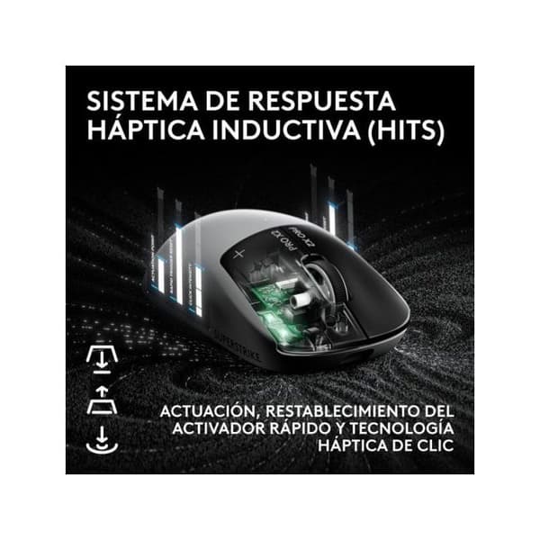 Logitech PRO X2 SUPERSTRIKE trådlös mus 44000 DPI vit haptisk LIGHTSPEED