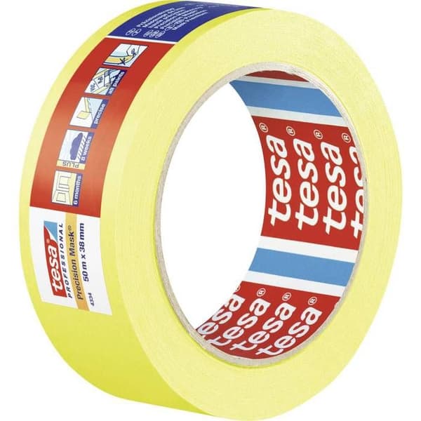 Skyddstejp - tesa - 4334 - 38 mm x 50 m - Papper - Gul