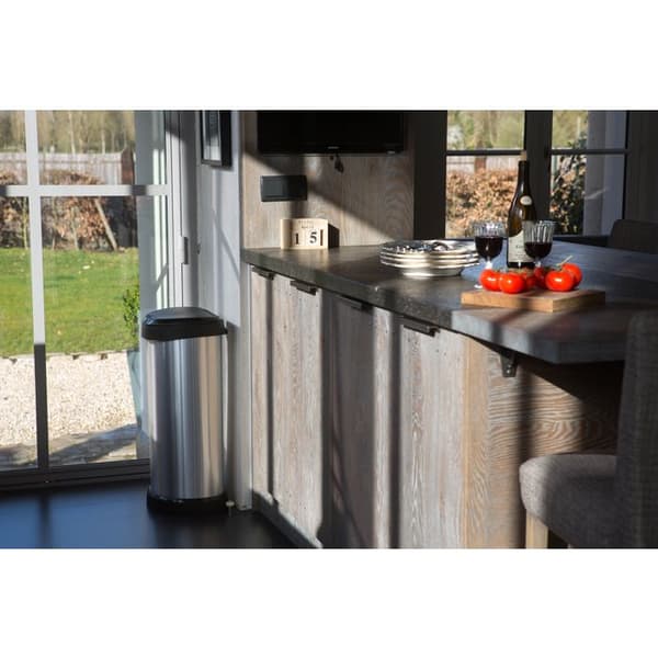 Curver Deco Touch Bin 40 L Silver 240641