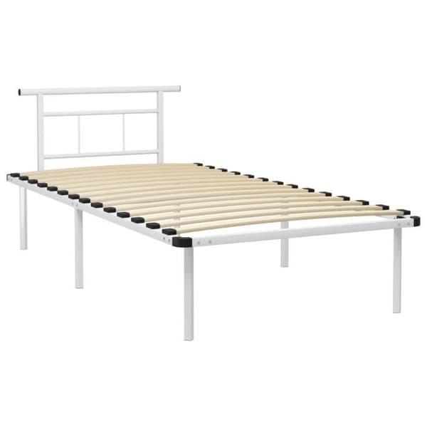 vidaXL Sängstomme Vit Metall 100x200 cm