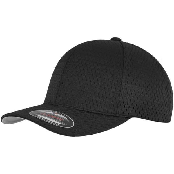 Stretchbar keps - Flexfit - Atletisk Mesh - Svart - 97% Polyester - Blandat