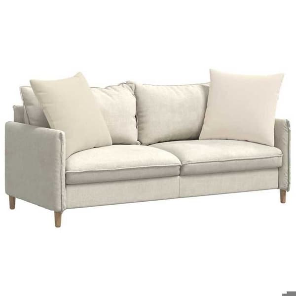 Coussin Vidaxl Soffkuddar 2 st Beige 80 x 80 cm tyg