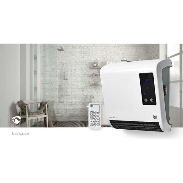 Nedis HTBA20WT Keramisk värmefläkt HTBA20WT 20 m² vit, grå