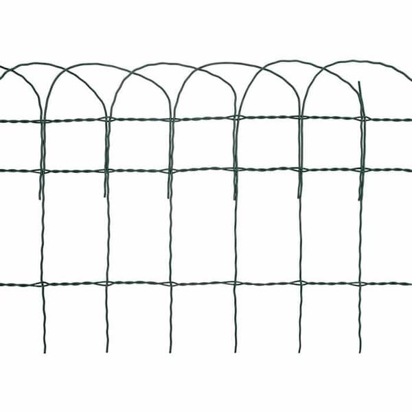 vidaXL gräsmatta pulverlackerad järn 10x0,4 m