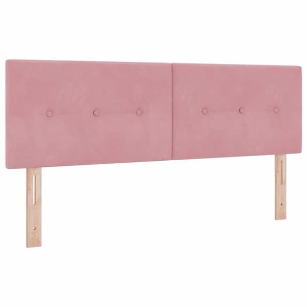 vidaXL Sänggavel Rosa 160 cm Sammet 42007175