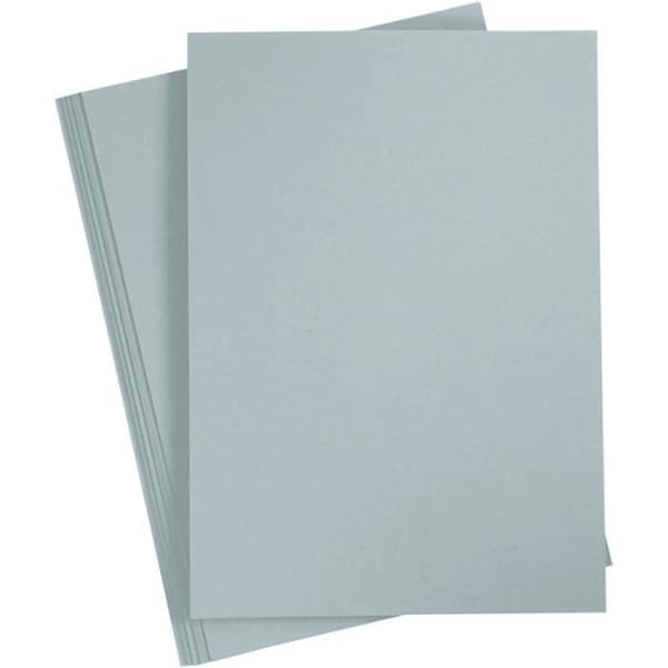 Pappkartong 220 g - Format A4 - 10 blad Grå