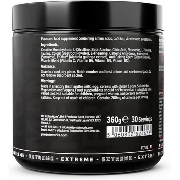 Raze Extreme Pre-Workout Pulver | Avancerad | Vattenmelon
