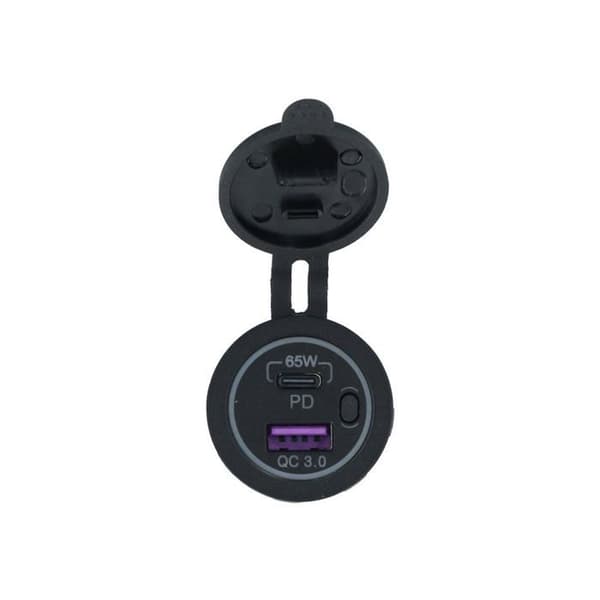 Snabbladdare Carpoint USBUSB-C 65W