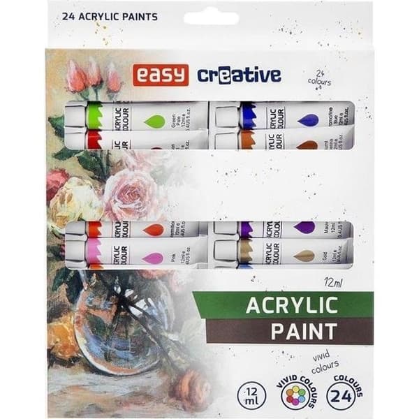 Akvarellfärg Easy - 364108 - Akrylfärg 24 färger