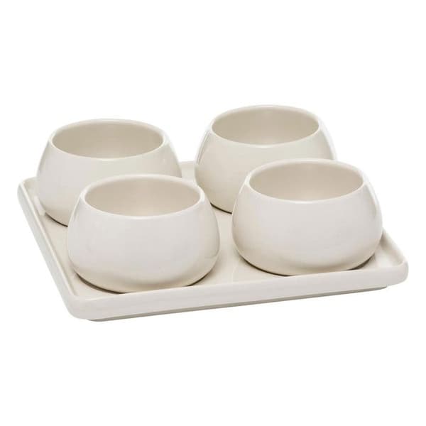 Servis Apéritif 5 Delar "Nora" 21cm Vit