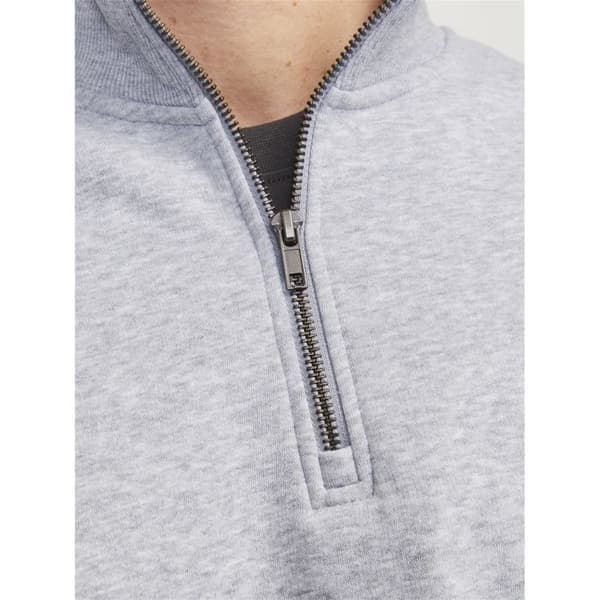 Sweatshirt 1/4 zip Jack & Jones Bradley - ljusgrå melange
