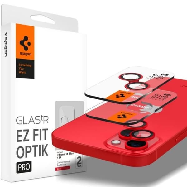 Spigen Optik.TR Kameralinsskydd - Linsskyddsglas för Apple iPhone 14 - iPhone 14 Plus (2 st)