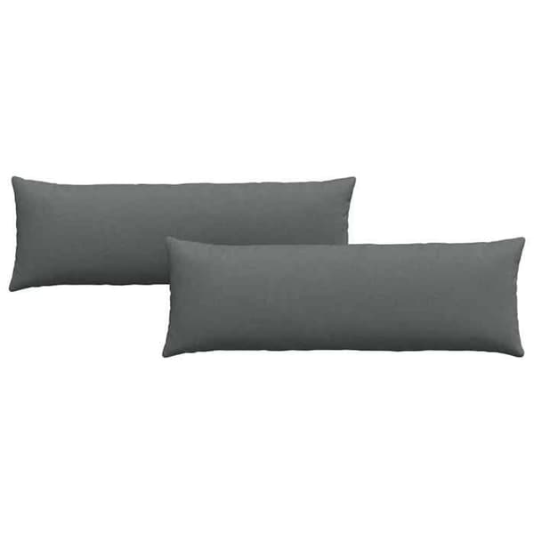 vidaXL Soffkuddar 2 st Mörkgrå 120 x 40 cm tyg 42013783