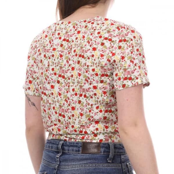 Blus Vit/Gul med blommor Dam Vero Moda Easy