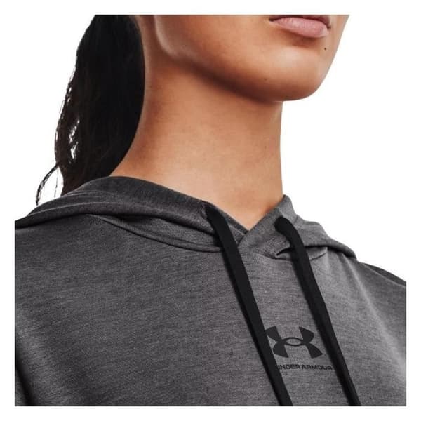 Sweatshirt - UNDER ARMOR - Rival Terry Hoodie - Dam - Grå - Långa ärmar