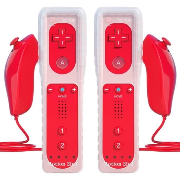 Spelkontroll - GENERISK - TechKen 2 delar - Trådlös - Vibration - Nunchuk ingår