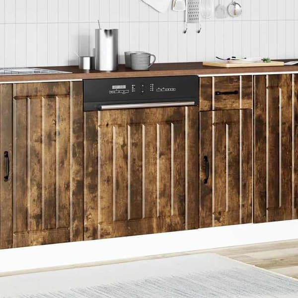 vidaXL Diskmaskinpanel Lucca rökt ek ingenjörsträ 853902