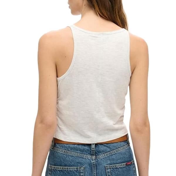 Vit Melange Topp Dam Superdry Superdry Rynkad