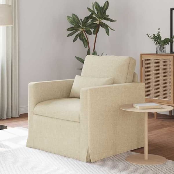 Soffa - VIDAXL - 60 cm - Kräm - Metallram - Modulär
