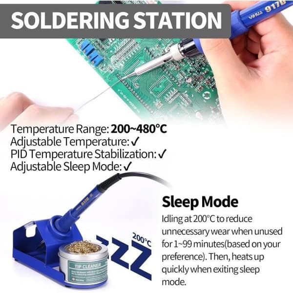 YIHUA 853D 2A USB SMD Lödstation med Varmluft