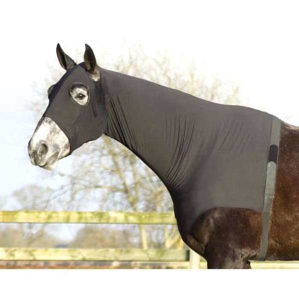 QHP Elastan Horse Neck Cover - svart - L