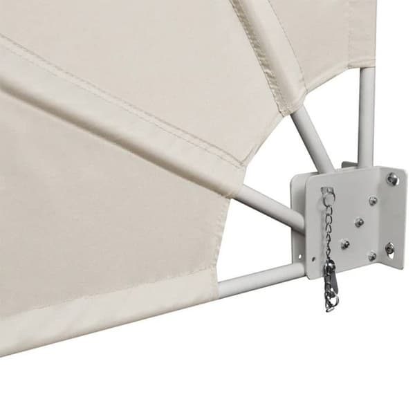Fällbart sidotak - vidaXL - Kräm - 140x140 cm - Polyester - Vattentät och smutsbeständig