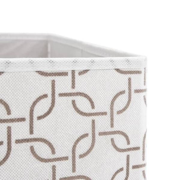 Fällbara förvaringslådor 4 st kräm tyg nonwoven